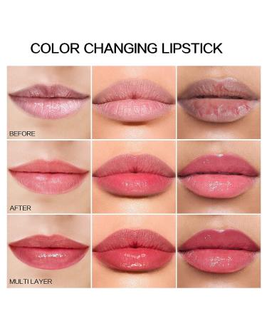 Color Change Flower Lip Balm pH for Pink Shade | Long-Lasting Moisturizing Vegan Lipstick (Red/Pink/Yellow) - Buy Online on GoSupps.com