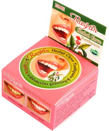 Ras Yan Herbal Clove Toothpaste - 25g Round Box | Authentic Thai Toothpaste for Fresh Breath - Buy Internationally - Buy Online on GoSupps.com