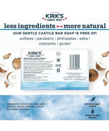 Kirk's Original Coco Castile Soap Fresh Scent 4oz - Pack of 6 - Buy Online on GoSupps.com