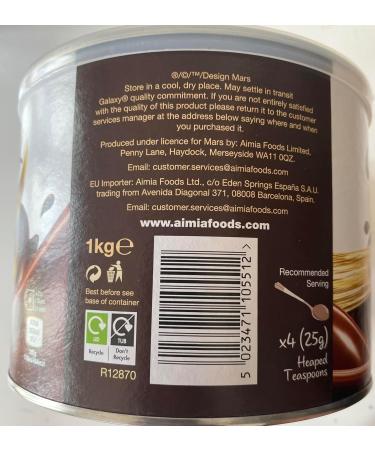 Galaxy Instant Hot Chocolate Powder 1kg - Buy Online on GoSupps.com