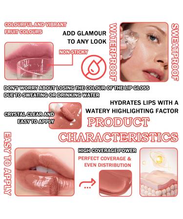 6 Colors Lip Oil Set - Moisturizing & Plumping Gloss Non-Sticky Hydrating Lip Oil for Women - Long Lasting Shine - Buy Online on GoSupps.com