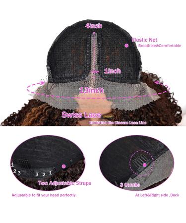 Annivia Curly Lace Front Wig - Pre Plucked Kinky Curly Afro Wig for Black Women - 17 Long HD T Part Synthetic Wig - Buy Online on GoSupps.com