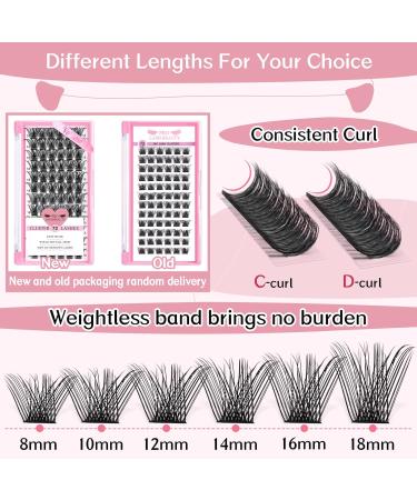Buy 72 Pcs Cluster Lash Extensions | Volume Eyelashes with Super Thin Band - DIY Individual Lashes (C Curl 18mm - Buy Online on GoSupps.com