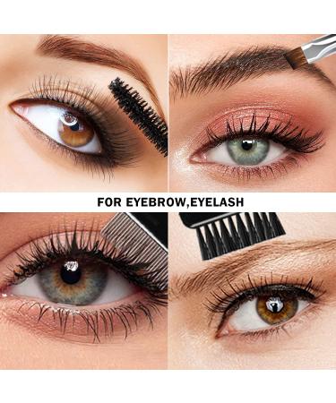 BLEGGEIT Pro 2 PCS Eyebrow Brush and Comb Set - Metal Eyelash Separator, Steel Brow Brush, Spoolie Brush, Angled Brow Brush - Precision Application for Defining and Shaping - Buy Online on GoSupps.com