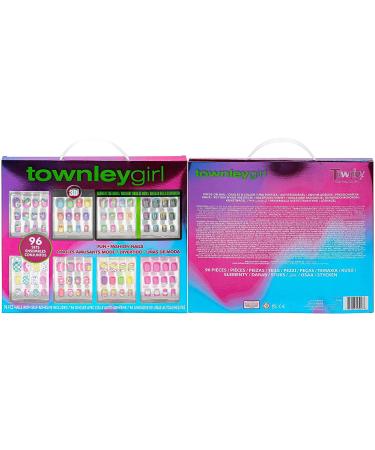 Townley Tween 96 Pcs Press-On Nails Set with 3D & Glow-In-Dark False Nails - Pre-Glue Acrylic Kit for Tweens - Perfect for Gifts, Parties, Sleepovers! - Buy Online on GoSupps.com