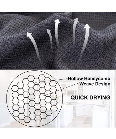 PY HOME & SPORTS 100% Cotton Waffle Weave Dish Towels Set - 8 Pieces, Super Absorbent Kitchen Hand Towels for Drying and Cleaning - 17 x 25 Inches - Beige, Khaki, Light Grey, Dark Grey - Buy Online on GoSupps.com