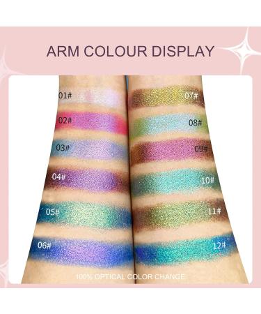 Shimmer Eyeshadow | Long Lasting Glitter Eye Shadow Single for Girls Reflective Glitter Eyeshadow Single for Travel Daily Travel Parties Picnics - Buy Online on GoSupps.com