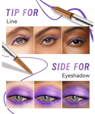 Purple Shimmer Eyeshadow Stick - Long Lasting Waterproof 2-in-1 Pencil & Eyeliner Hypoallergenic Cream for Stunning Eye Makeup - International Shipping Available - Buy Online on GoSupps.com
