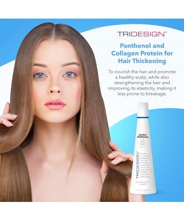 TRI Design Jojoba Oil Shampoo - Moisturizing & Thickening Hair Care for All Types - Daily Use Boosts Shine & Manageability 10.5 oz - Buy Online on GoSupps.com