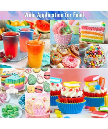 VIVEY Food Colouring-18 Colours x 6ml Liquid Concentrated Gel Food Colouring Set Vibrant Food Colour Dye for Baking Fondant Decorating Cooking Airbrush Slime Making and DIY Crafts - Buy Online on GoSupps.com