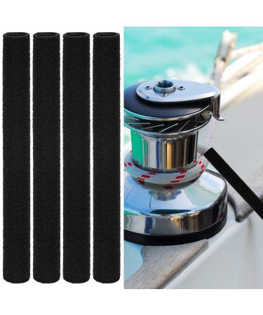 Dock Line Chafe Guards Removable Chafe Secure Guard 14 Inches Length Chafe Guard for Dock Lines Black Line Rope Chafe Guard for Boat