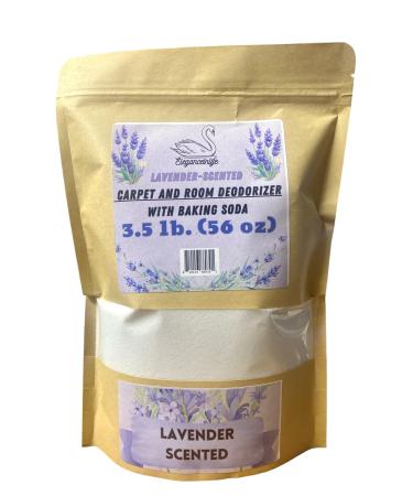 Eleganceinlife Lavender-Scented Carpet and Room Deodorizer With Baking Soda 3.5 LB. (56 oz)