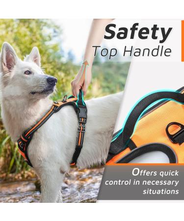 Adjustable No Pull Dog Harness - Padded Front Puppy Vest with Handle - Reflective Breathable Mesh for Outdoor Adventures - Comfort Control - Orange (1 Pack) - Buy Online on GoSupps.com