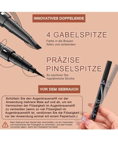 KALOEY Eyebrow Pencil Microblading Eyebrow Pencil 2 in 1 double-ended 3D with 4 forked tips for a natural look and long-lasting results - Buy Online on GoSupps.com