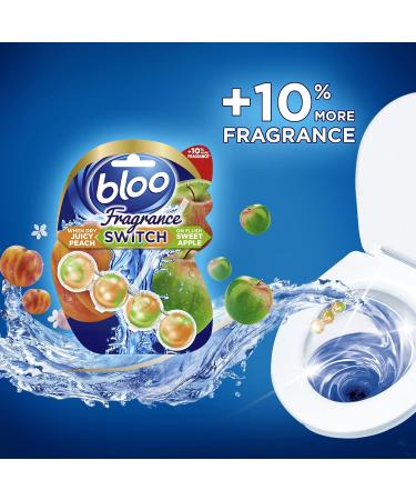 Bloo Fragrance Switch Toilet Rim Block 50g - Juicy Peach & Sweet Apple | 1 Pack - Buy Online on GoSupps.com