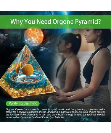 HuiJuKeJi Pisces Orgonite Pyramid - Constellation Gift with Tiger Eye Stone Crystal | Astrology Energy Healing Chakra Meditation 6cm - Buy Online on GoSupps.com