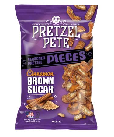 Pretzel Pete - Cinnamon Brown Sugar Seasoned Pretzel Pieces 8 x 160g