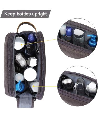 BAGSMART Men's Travel Toiletry Bag Organizer - Grey Canvas Dopp Kit Medium - Buy Online on GoSupps.com