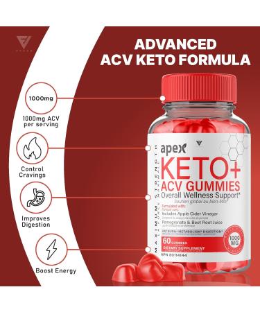 (3 Pack) Apex Keto ACV Gummies Apex Apple Cider Vinegar Canada Keto Health Lifestyle Supplement Gummy Suppl ment de Style de Vie Sain C tog ne au Vinaigre de Cidre de Pomme Apex (180 Gummies) - Buy Online on GoSupps.com
