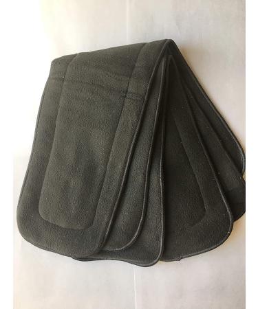 Adult Cloth Diaper Insert Pads - Oversize (6x24) Charcoal Bamboo & Microfleece Booster Pad - Washable & Reusable Absorbent 4-Layer Inserts - Babyland (3) - Buy Online on GoSupps.com