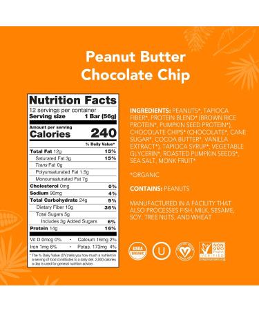 ALOHA Organic Plant-Based Protein Powder Chocolate 19.6 oz 15 Servings and Protein Bars |Peanut Butter Chocolate Chip | 1.98 Oz (Pack of 12) | Vegan Bundle - Buy Online on GoSupps.com