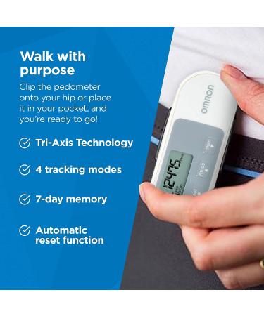 Omron Alvita Pedometer - White HJ-320 - Step & Activity Tracker - Buy Online on GoSupps.com
