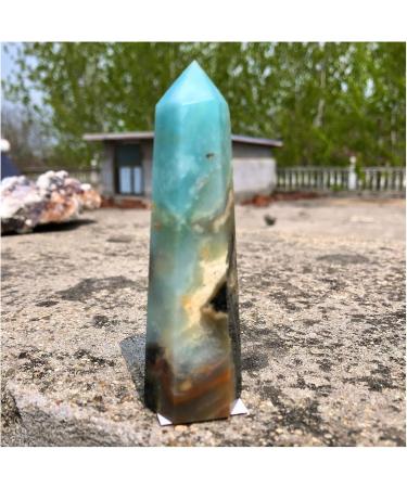 Natural Caribbean Calcite Crystal Hexagon Wand Single Point Sky Blue Stone Tower for Decoration 1pc (Size : 200-250g) - Buy Online on GoSupps.com
