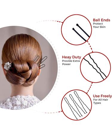 Duxwa 310 Pcs Brown & Blonde Hair Pins and Grips Set with Hair Bands and Comb - Ideal for Bun Styling and Thick Hair Types - Buy Online on GoSupps.com