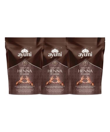 Ayumi Pure Henna Powder Natural Hair Colouring 3 x 200g