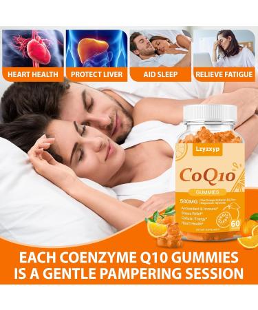 CoQ10 Oranges Gummies 500mg-3X Better Absorption Coenzyme Q10 Supplements - Plus Omega-3 Magnesium Vitamin B3 & Zinc for Heart Health Cellular Energy & Antioxidant Vegan Non-GMO 120 Ct (2) - Buy Online on GoSupps.com