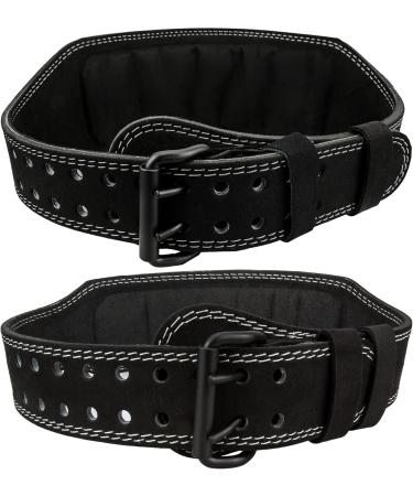 C.P. Sports Leather Weight Lifting Belt | Standard & Extra Wide | Unisex | Ideal for Bodybuilding & Strength Training | XXL 115-150 cm | Black - Buy Online on GoSupps.com