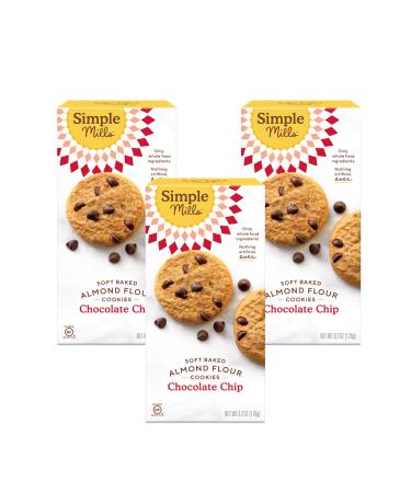 Simple Mills Soft Baked Almond Flour Chocolate Chip Cookies - 6.2 Oz. - Pack of 6