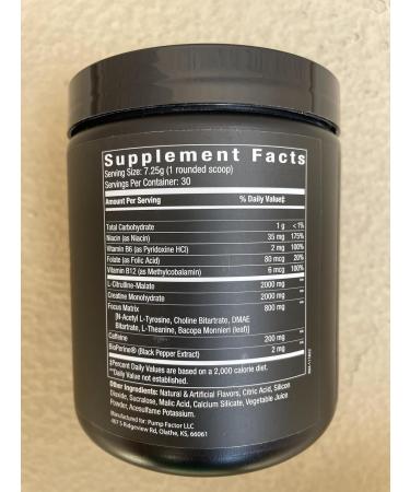 Energy Pre Workout Powder | 30 Servings | 200mg Caffeine B Vitamins L-Citrulline Creatine | Boost Focus & Performance | International Shipping - Buy Online on GoSupps.com