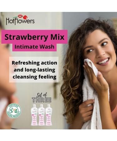 HOT FLOWERS Strawberry Mix Feminine Wash - pH Balanced for Women's Intimate Care - Gynecologist Tested - 4.4 oz - Buy Online on GoSupps.com
