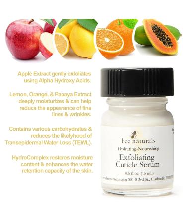Bee Naturals Radiant Renewal Exfoliating Cuticle Serum - Advanced HydroComplex & Fruit Extracts for Deep Hydration | Professional Grade Cruelty-Free Nail Care - International Shipping Available - Buy Online on GoSupps.com