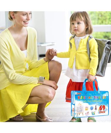 69 Pack Kids Paint Set with 30 Colors Acrylic Paint and Accessories - Complete Art Set for Boys and Girls - Buy Online on GoSupps.com