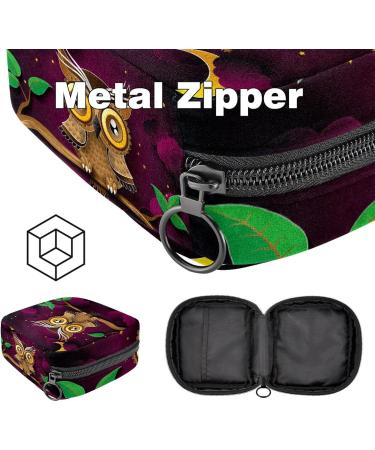 Shop Cute Owl Menstruation Pad Bag - Zippered Women's Tampon & Napkin Bag for Girls | Stylish & Practical Collection - Buy Online on GoSupps.com