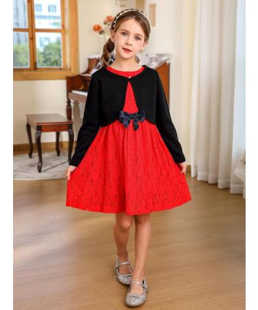 BONNY BILLY Girls Long Sleeve Knitted Cotton Bolero Shrug - Black (10-11 Years) | Kids Clothing - Buy Online on GoSupps.com