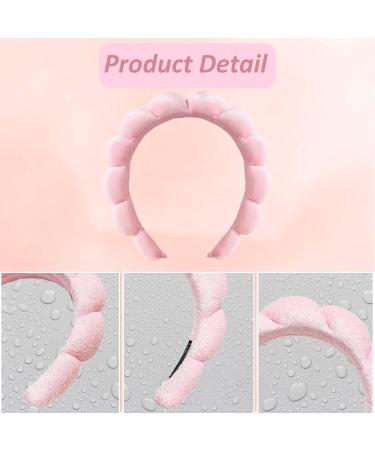 Sponge Headband Wristband Sets Cute Skin Care Headband Face Wash Wristband Set Sports Shower Headband for Women's Makeup Skin Care Makeup Remover Face Wash - Buy Online on GoSupps.com