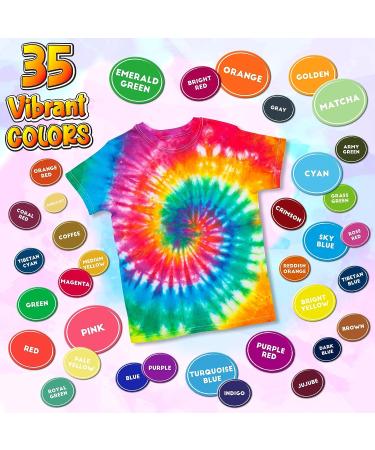 35-Color PATIFEED Tie Dye Kit - Non-Toxic Fabric Dye for Kids, Adults, and Large Groups - Buy Online on GoSupps.com