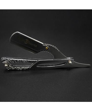 Jack Shaver Cut Throat Razor Kit Professional Barber Razor for Men Shavette With Leather Cover Premium Straight Edge Razor Quality Edge Moustache-Silver - Buy Online on GoSupps.com