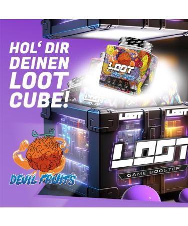 Loot Game Booster - Enhance Concentration Endurance & Responsiveness | 50 Servings (400g) | Caffeine & 20 Unique Ingredients | Flow-State Formula | Devil Fruit Flavor - Buy Online on GoSupps.com