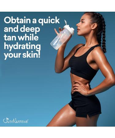 Sun-Kissed Glow with Just Nutritive 8 Oz Tanning Indoor Oil - Natural Body Serum for Moisturized Skin - Buy Online on GoSupps.com