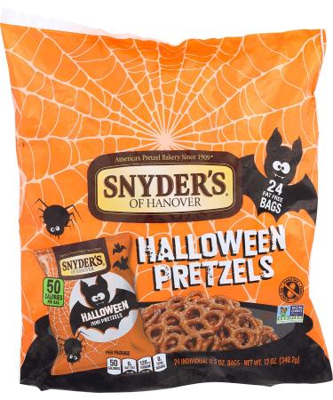 Snyder's of Hanover Mini Pretzels Halloween Snack Sack 24 Ct - Perfect Trick-or-Treat Treats - Buy Online on GoSupps.com