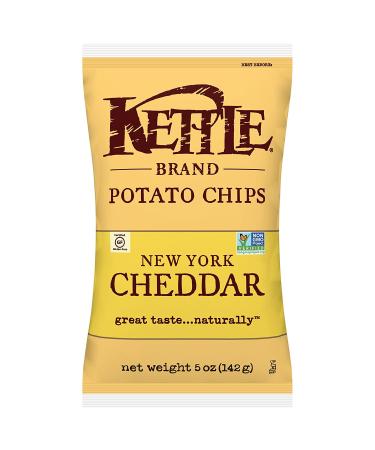 Kettle Foods New York Cheddar Potato Chips 5 oz - Gourmet Snack - Buy Online on GoSupps.com
