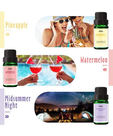 MitFlor Summer Fragrance Oil Gift Set - Ocean, Midsummer Night, Pineapple Scents - 6x10ml for Diffuser, Soap & Candle Making - Buy Online on GoSupps.com