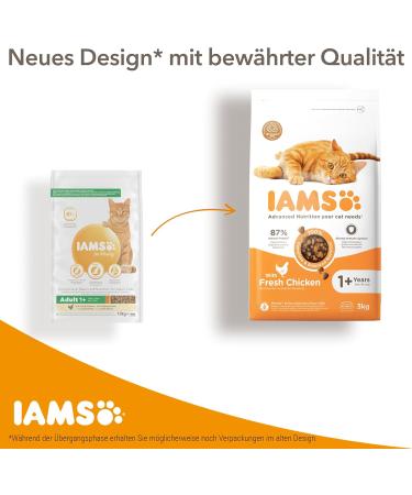 IAMS Senior Dry Cat Food with Chicken - 1.5 kg | Premium Dry Food for Cats 7+ Years - Buy Online on GoSupps.com