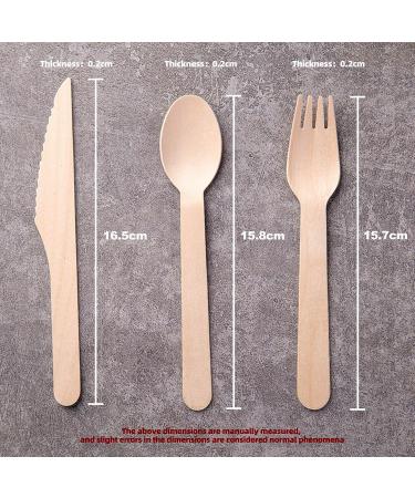 Disposable Biodegradable Wooden Knives and Forks Wooden Spoons Forks Knives Cutlery Western Food Desserts Fruit Forks 10 Packs Individually Packaged Picnic Camping Party - Buy Online on GoSupps.com