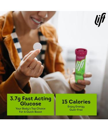 Lift Glucose Fast-Acting Glucose Chewable Energy Tablets Raspberry 10 ct Tube (Pack of 12) 10 Count (Pack of 12) Raspberry - Buy Online on GoSupps.com