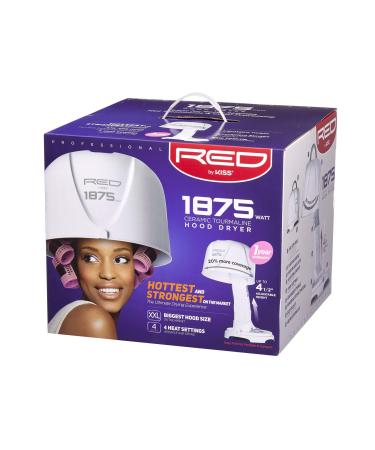 Red by Kiss 1875 Watt Ceramic Tourmaline Professional Hood Dryer BOD04 1 Count (Pack of 1)